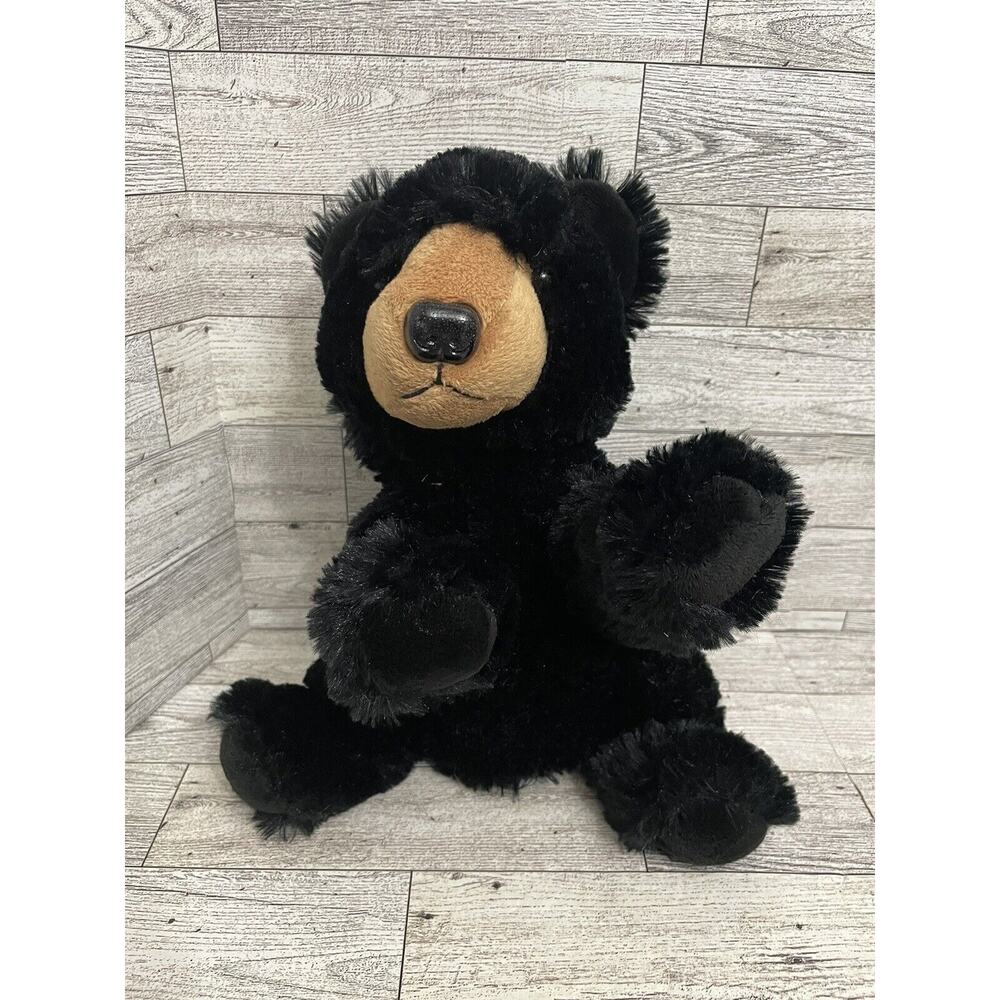 Wildlife Artist Black Bear Plush Hand Puppet Full Body 10” Inch Educational Play